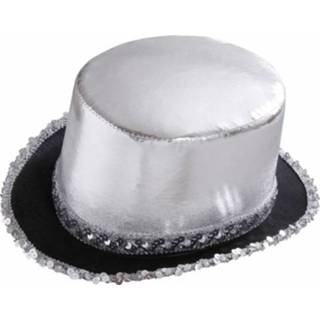 👉 Disco glitter hoed zilver