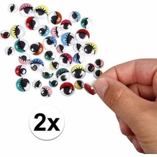 👉 2 stuks Hobby artikelen gekleurde oogjes 30 stuks