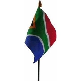 👉 Zuid Afrika luxe zwaaivlaggetje polyester