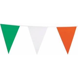 Vlaggenlijn groen/wit/oranje 7 meter