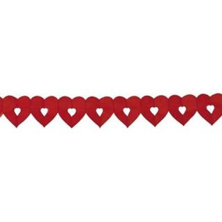 👉 Rode papieren Valentijns slingers met hartjes van 6 meter