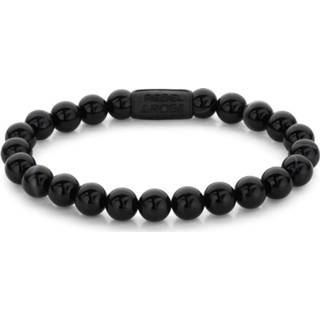 👉 Armband zwart rose mannen armbanden active Rebel and RR-80072-S/L - Black velvet 8719956865206