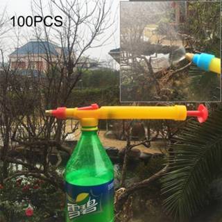 👉 100 STKS Hogedruk Plastic Fles Drank Trolley Gun Spray Vergeldende Spuit Colafles Spuit Handmatige Drukspuit