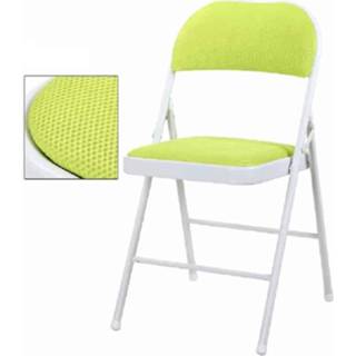 👉 Conferentiestoel groen metalen active Draagbare opvouwbare Office Computer Chair Leisure Home Outdoor (groen)