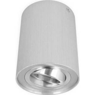 👉 Opbouw spot aluminium active Opbouwspot Rond Hoog, Kantelbaar, GU10 Fitting, Geborsteld 5901583249716