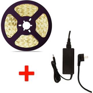 👉 Voedingsadapter wit active LED Strip Set, 5 Meter, 7.2 Watt/meter, Warm Wit, Waterdicht IP68, Met 7432022832858