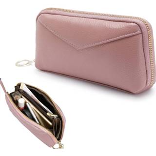 👉 Handtas roze active bagage 2-vouwbare vierkante lederen (roze)