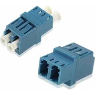 👉 LC-LC duplexfiber-vezelflens met enkele modus / connector / adapter / Lotus Root-apparaat (blauw)