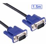 👉 1,5 m Hoge kwaliteit VGA 15-pins male naar VGA 15-pins mannelijke kabel voor LCD-monitor / projector