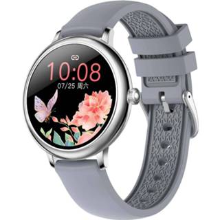 👉 Smartwatch zilver active CF80 1,08 inch IPS kleuren touchscreen smartwatch, IP67 waterdicht, ondersteuning GPS / hartslagmeter slaapmonitor bloeddrukmonitoring (zilver) 6922811868423