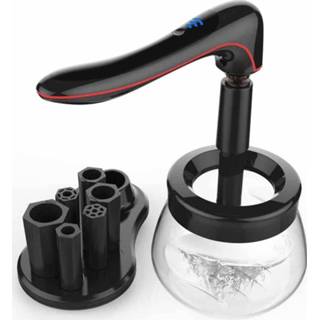 👉 Borstel zwart active Schoonheid>Make-up kwasten Elektrische Scrubber Make-Up Reinigingsmachine Automatische Droger USB Oplaadbare Cleaner (Zwart)