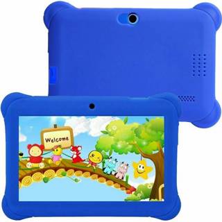 👉 Siliconen hoesje blauw active kinderen Q88 Kids Education tablet-pc, 7,0 inch, 512 MB + 8 GB, Android 4.4 Allwinner A33 Quad Core, WiFi, Bluetooth, OTG, FM, dubbele camera, met (blauw) 6922611392531