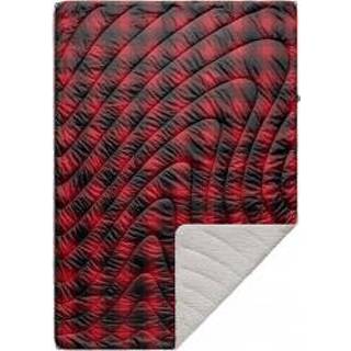 👉 Deken rood grijs uniseks Rumpl - Printed Sherpa Puffy maat 71 x 101 cm, rood/grijs 810025271756