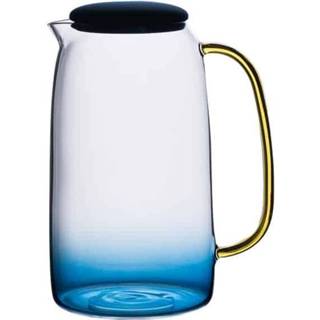 👉 Waterkoker blauw siliconen active JYD0826 Huishoudelijke koude Hittebestendige theepot met grote capaciteit en deksel