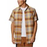 👉 Columbia - Under Exposure Yarn Dye Short Sleeve Shirt - Overhemd maat XXL, bruin/beige/grijs