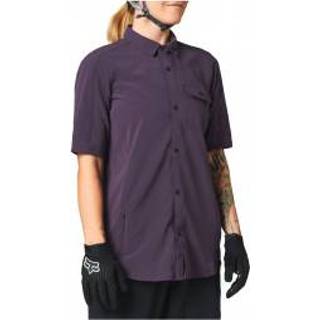👉 FOX Racing - Women's Flexair Woven S/S - Overhemd maat XL, zwart/purper