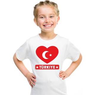 Shirt wit active kinderen I love Turkije t-shirt