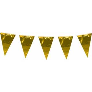 👉 Glimmende vlaggenlijn XL goud 10 meter