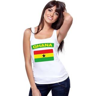 👉 Vlag wit active vrouwen Ghana mouwloos shirt dames