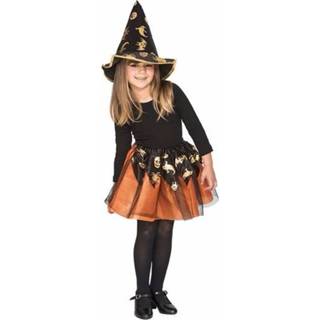 👉 Carnavals outfit  oranje heksen set voor meisjes