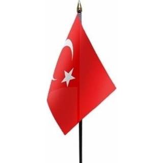 👉 Turkije luxe zwaaivlaggetje polyester