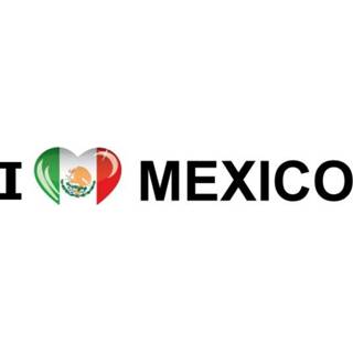 👉 Landen vlag active sticker I Love Mexico 19.6 cm