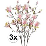 👉 Kunstbloem roze active 3x Magnolia 105 cm