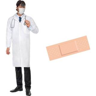 👉 Voordelige verkleed doktersjas maat 48/50 (M) met gratis sticker