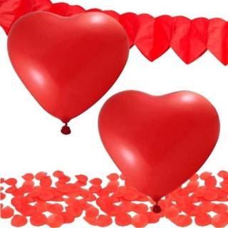 👉 Versiering pakket rood active Feest Valentijnsdag