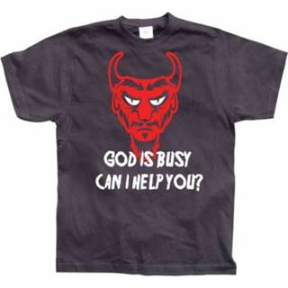 👉 Funny heren T-shirt God Is Busy