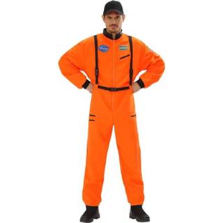 👉 Verkleed kleding astronaut jumpsuit oranje voor heren
