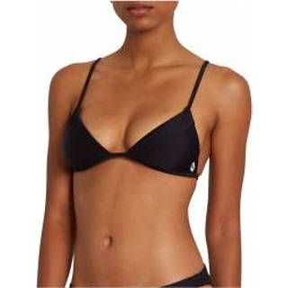 👉 Volcom - Women's Simply Solid Tri - Bikinitop maat XL, bruin