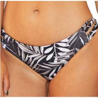 👉 Hurley - Women's Max Party Palm Mod Bottom - Bikinibroekje maat L, beige