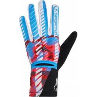 👉 La Sportiva - Women's Trail Gloves - Handschoenen maat L, blauw/zwart/grijs
