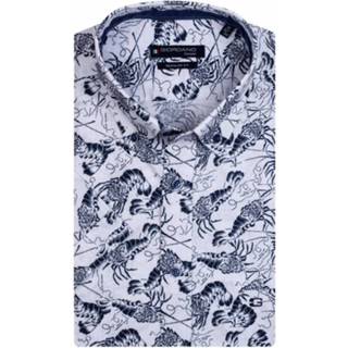 👉 Katoen l male blauw Giordano League ss button down 116037/60 8719493974478