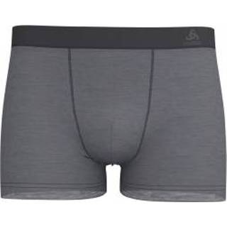👉 Odlo - SUW Bottom Boxer Natural + Light - Merino-ondergoed maat XXL, grijs/zwart