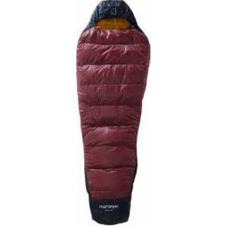 👉 Nordisk - Oscar +10 Mummy - Synthetische slaapzak maat L - 205 cm, rood/zwart