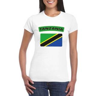 👉 Shirt wit active vrouwen T-shirt Tanzaniaanse vlag dames
