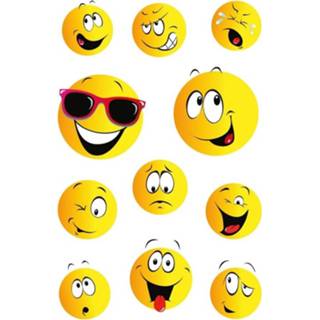 👉 Stickervel active 3x Smiley stickervellen met 11 stickers