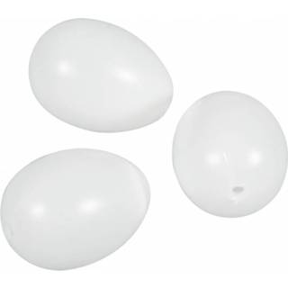👉 Witte plastic active paaseieren 10 stuks 6 cm