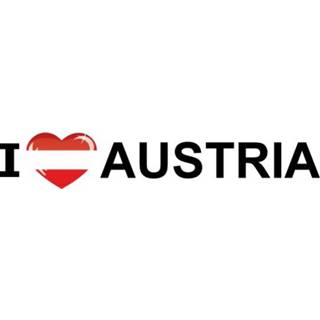 Tekst sticker I Love Austria