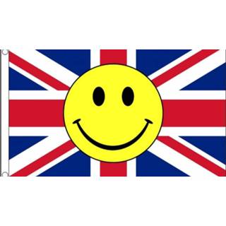 👉 Engeland vlag met smiley 90 x 150 cm