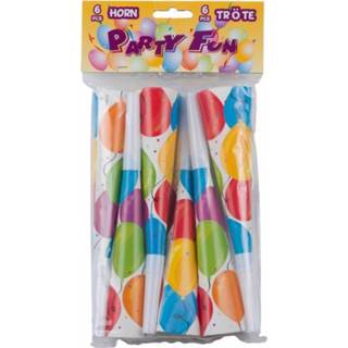 👉 Ballon active Gekleurde ballonnen feesttoeters 6x stuks