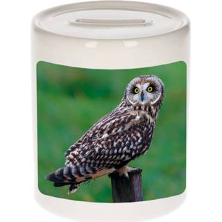 👉 Spaarpot One Size meerkleurig jongens meisjes Dieren velduil foto 9 cm en - Cadeau spaarpotten uilen liefhebber 8720276879903