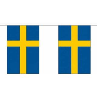 👉 Vlaggenlijn stoffen active Zweden 3 meter