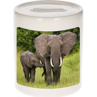 👉 Spaarpot active Foto olifant 9 cm - Cadeau olifanten liefhebber