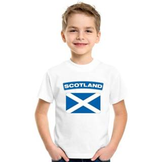 👉 Shirt wit active kinderen T-shirt Schotse vlag