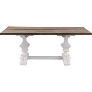 👉 Tafel Chester 200x100x78cm white&natural grey