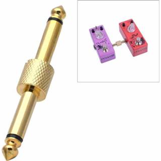 Gitaareffect goud active mannen 6,35 mm 1/4 inch mannelijk naar gitaar effect pedaal connector elektrische board adapter (goud) 6922052557148
