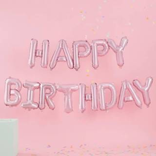 👉 Folie roze goudkleurig Letters Happpy Birthday 5055995986636